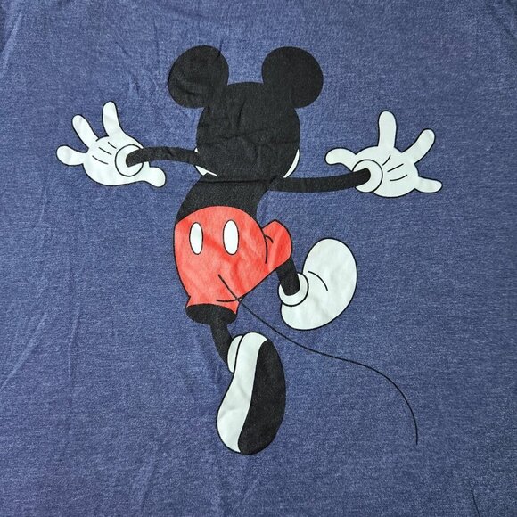 Disney Mickey Mouse T Shirt Unisex Large Short Sleeve Blue Cotton Polyester - Picture 7 of 7